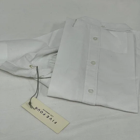 NEW Five Four Krispin Mens Short Sleeve Dress Shirt Size M New w Tags White